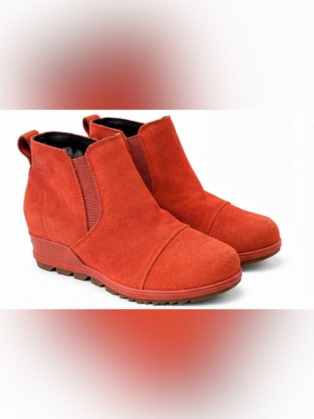 Sorel Evie Suede Wedge Chelsea Ankle Boots – Women’s Size 8